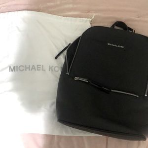 Michael Korea leather laptop backpack